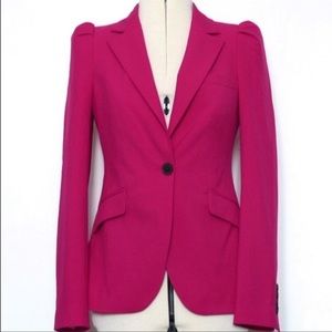 💖💞 Gorgeous Zara Gathered Shoulder Fuchsia Blazer 💖💞
